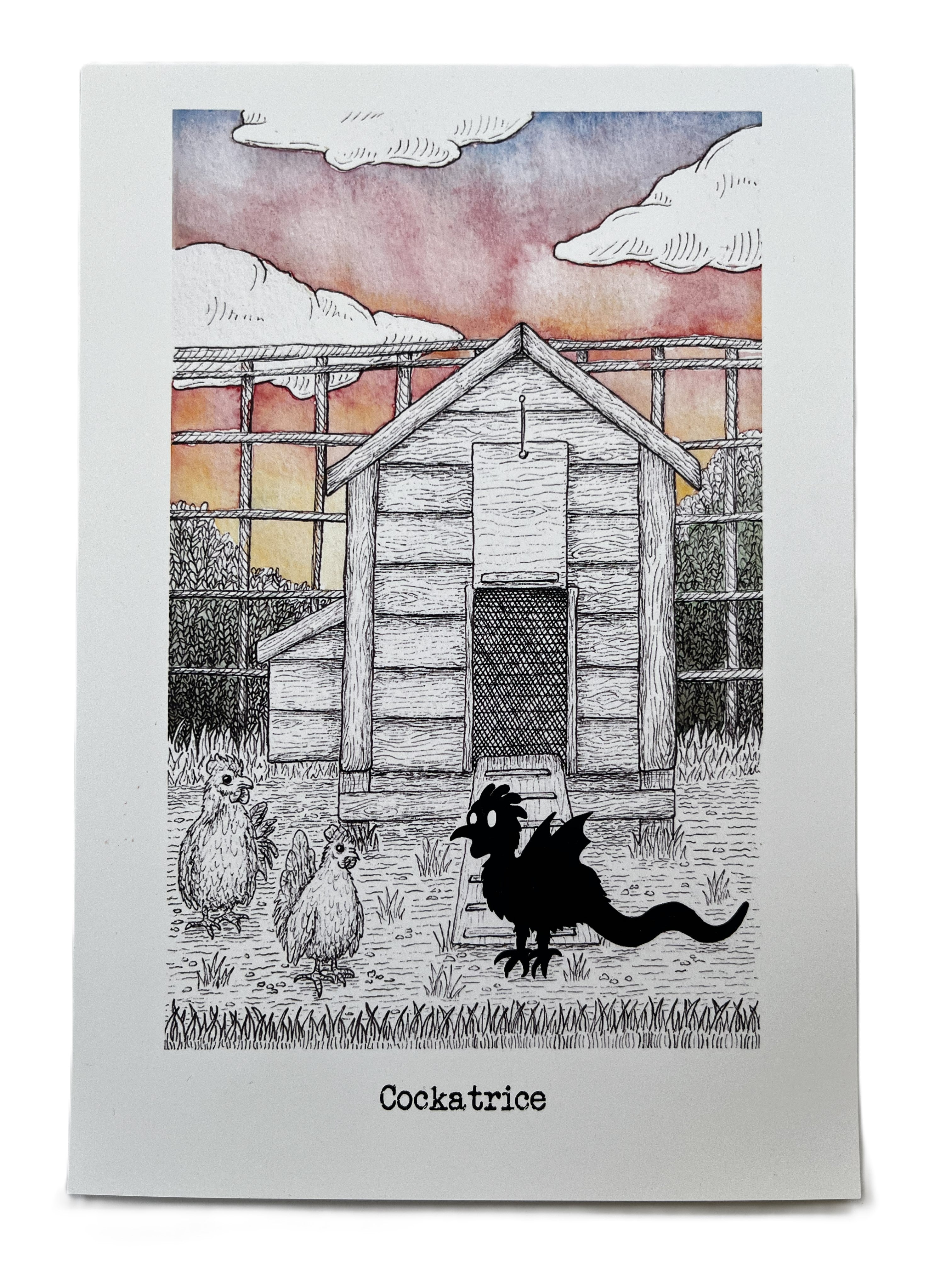 Curious Combo - Cockatrice Print & Sticker