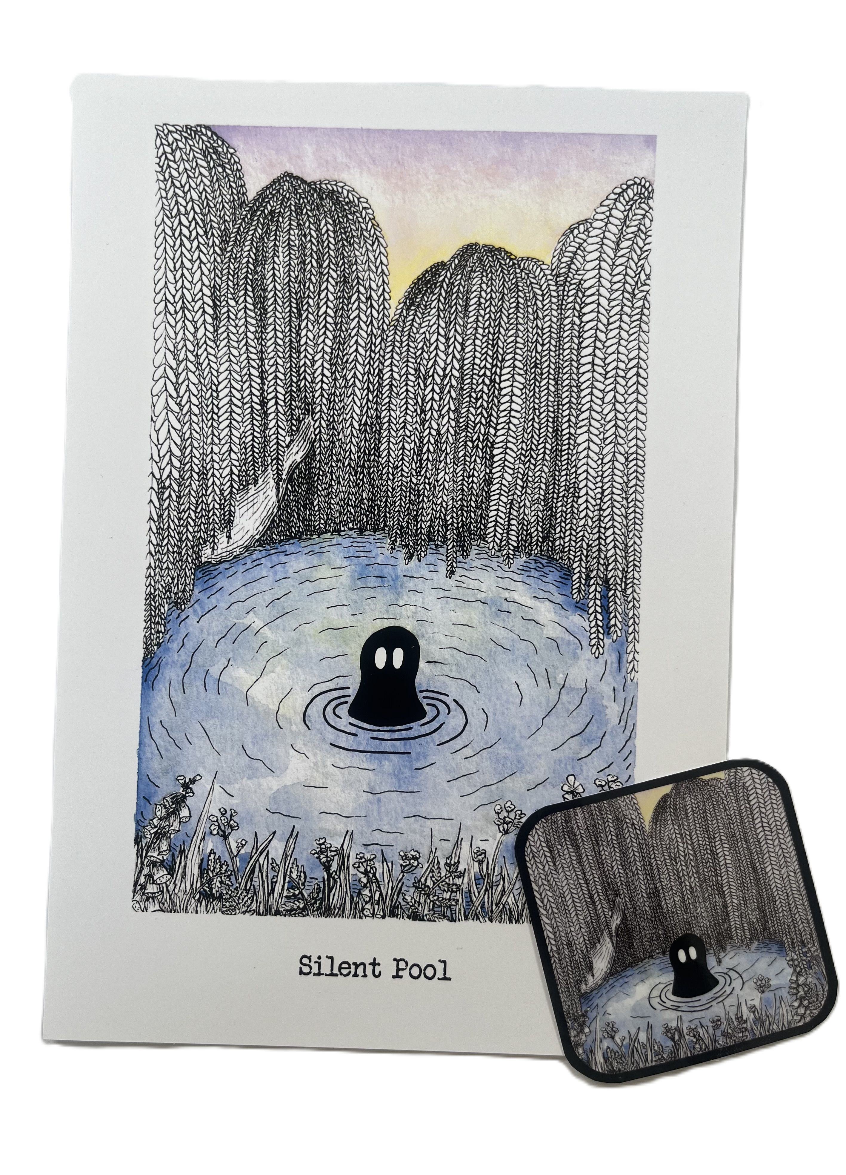 Curious Combo - Silent Pool Print & Sticker