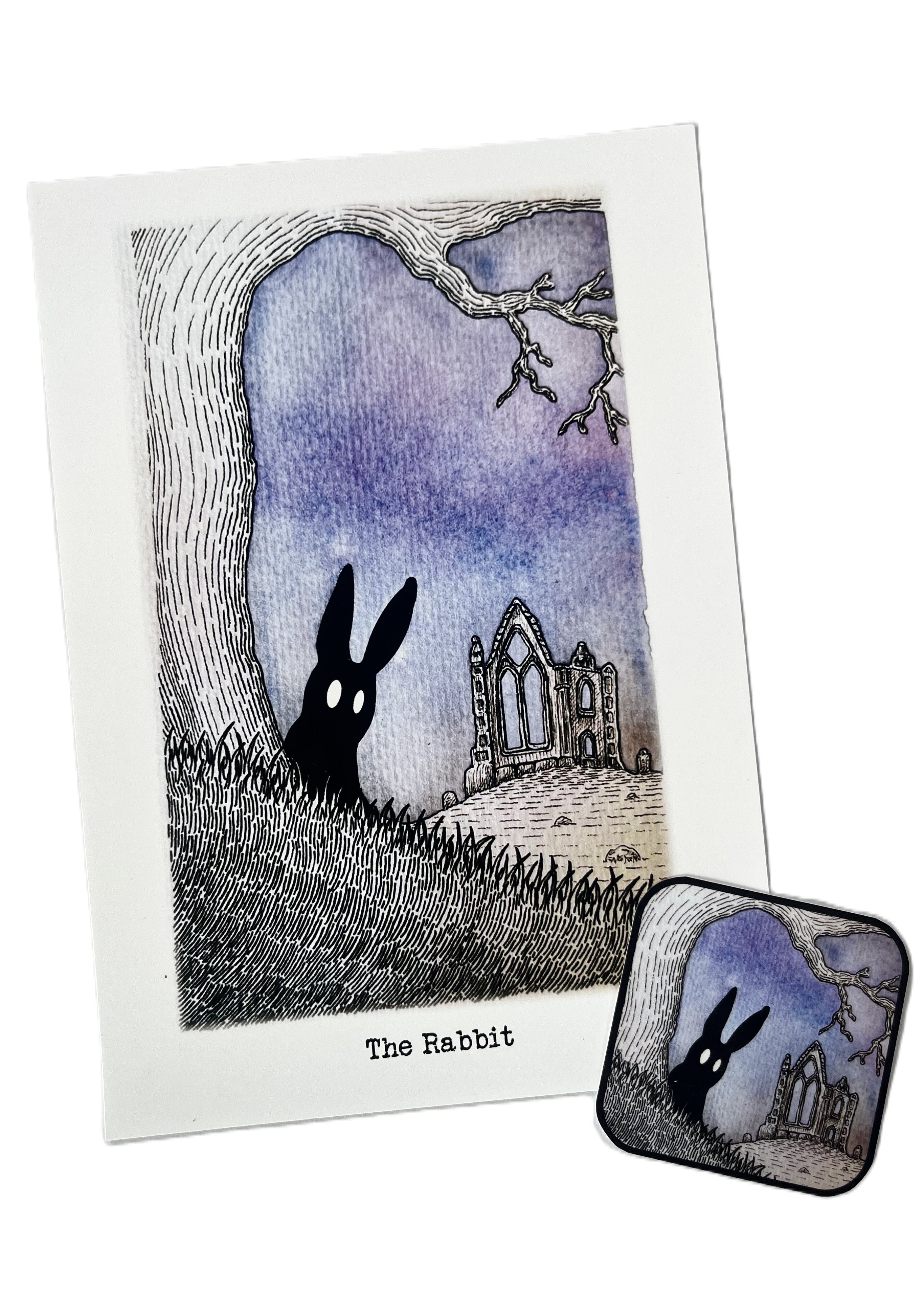Curious Combo - The Rabbit Print & Sticker