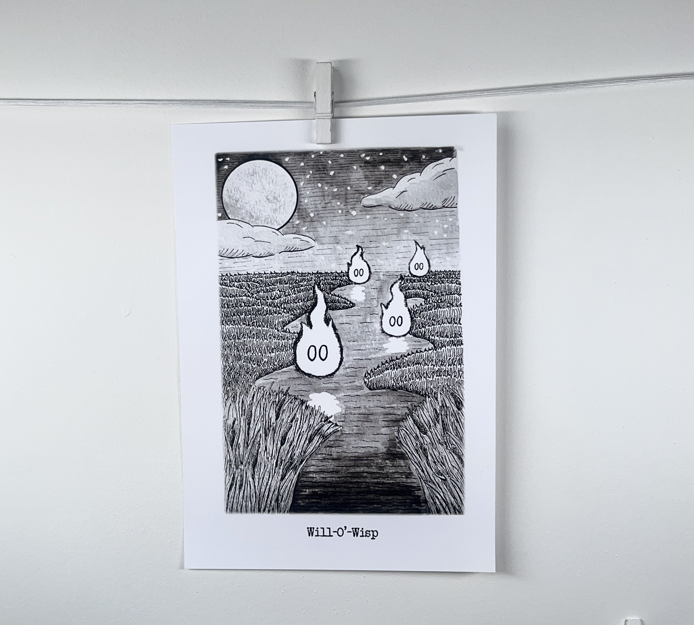 Curious Combo - The Will-o'-Wisp Print & Sticker
