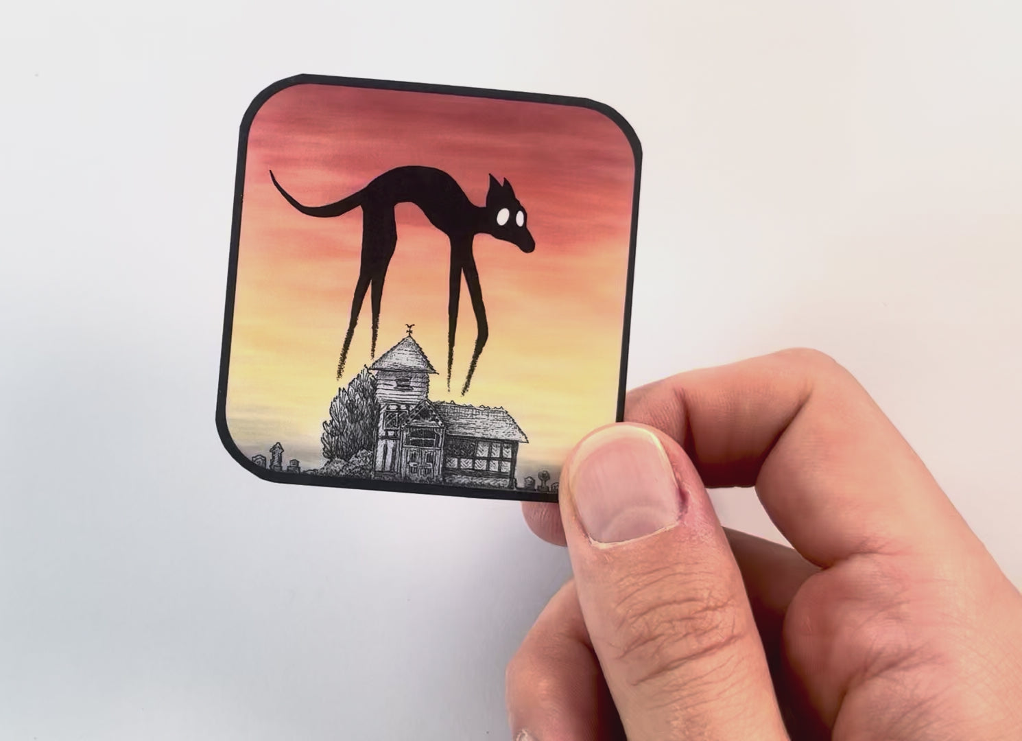 Curious Combo - Church Grim Print & Sticker